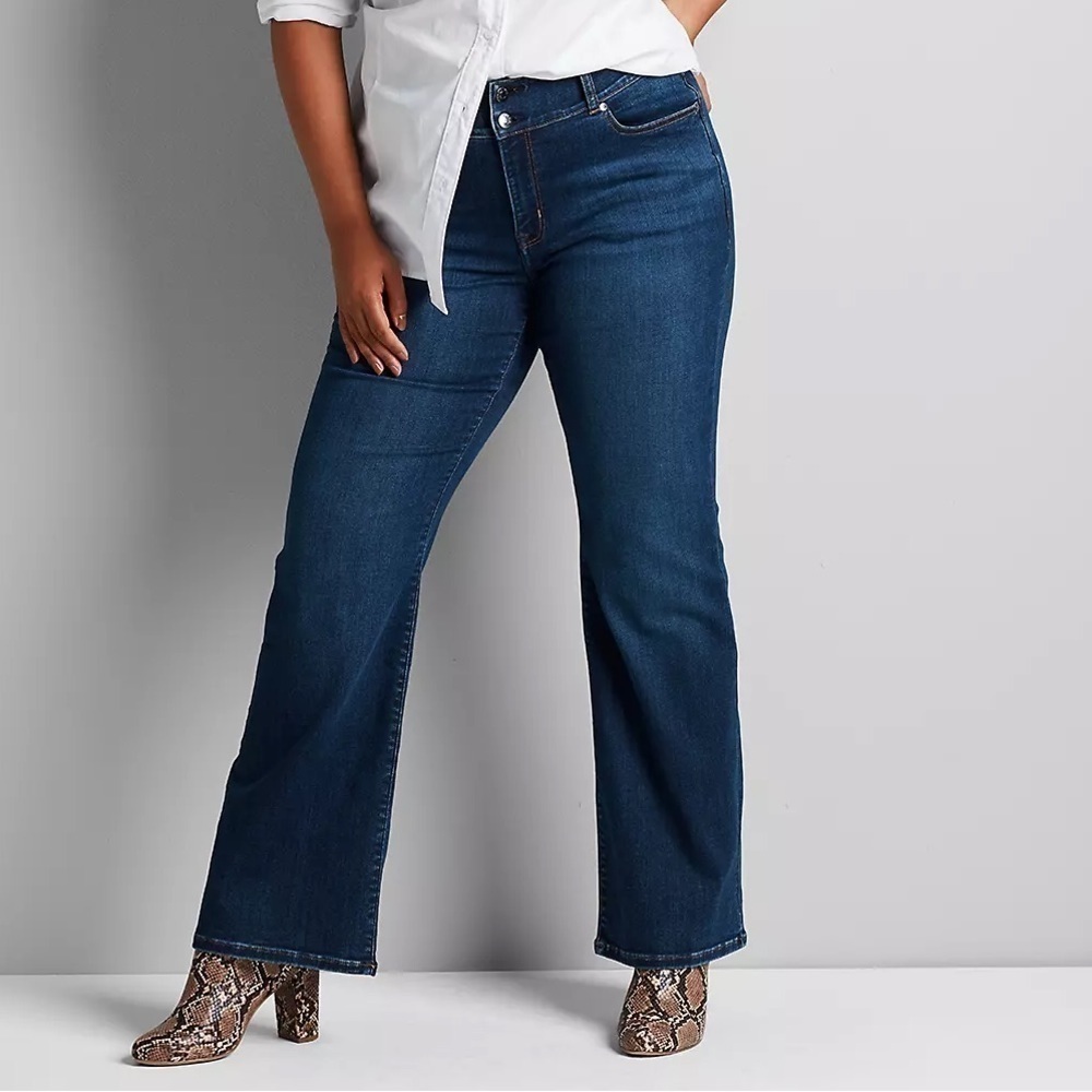 Lane Bryant Tighter Tummy Fit High-Rise Boot Jean- Dark Wash Size 20-short